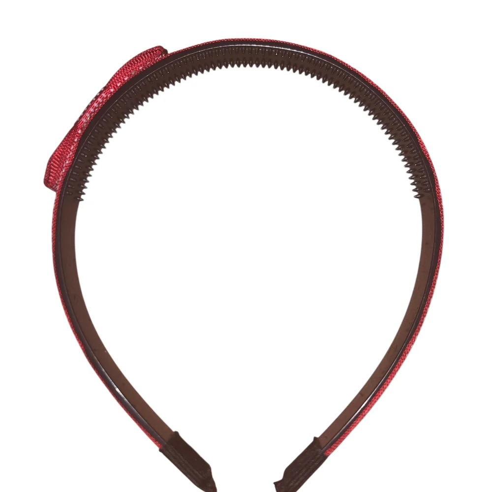 Elegant Red Headband with Bow‎